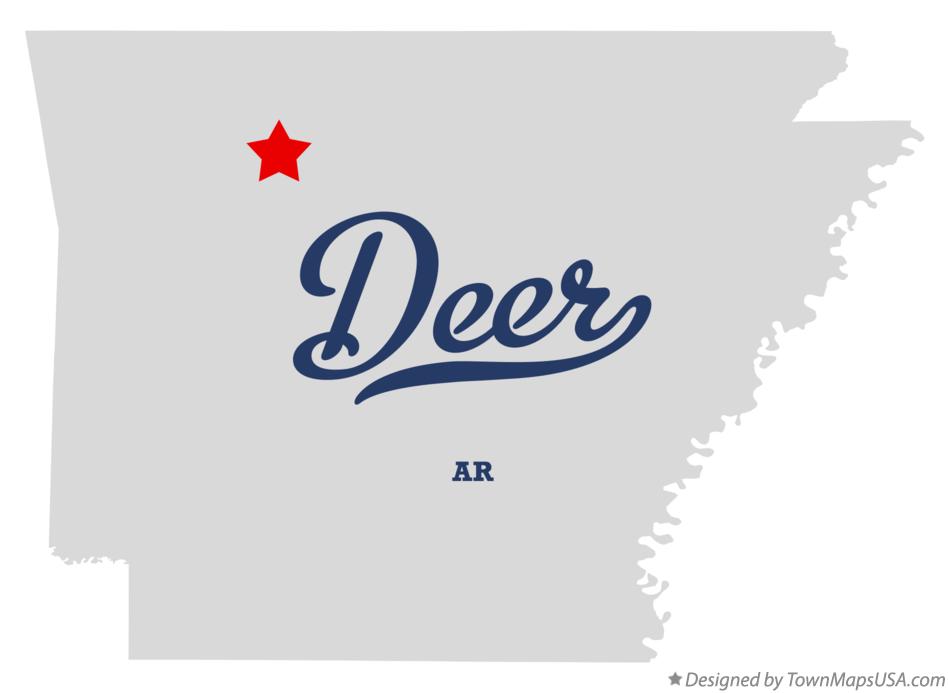 Map of Deer Arkansas AR