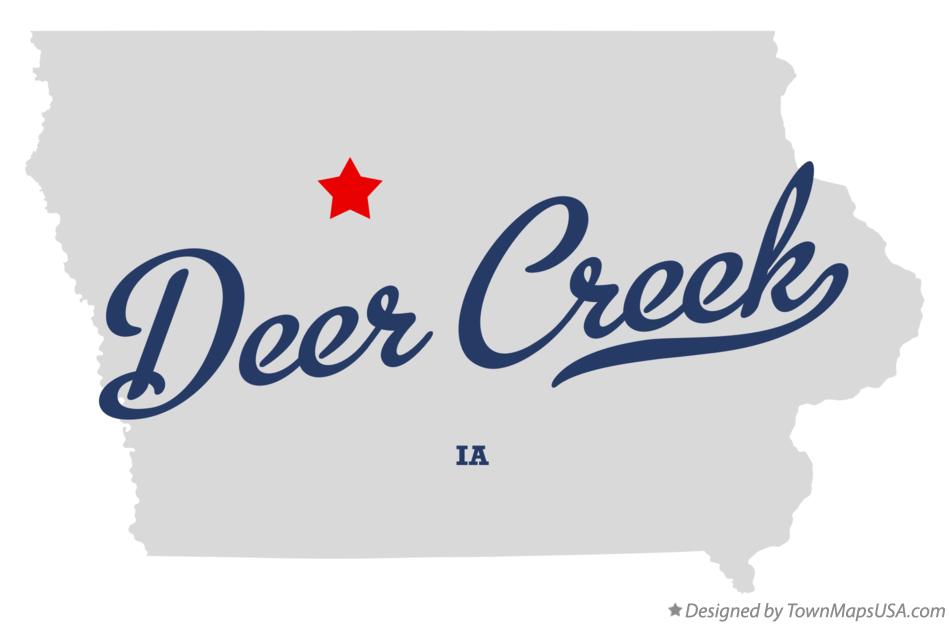 Map of Deer Creek Iowa IA