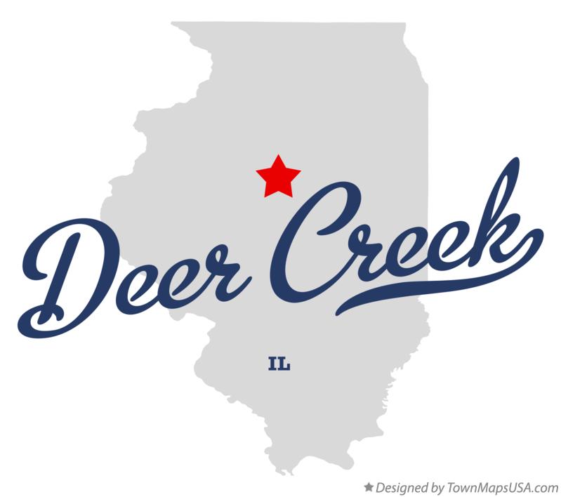 Map of Deer Creek Illinois IL