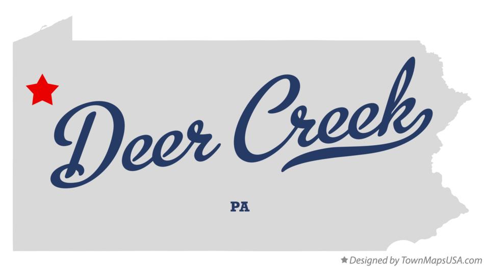 Map of Deer Creek Pennsylvania PA
