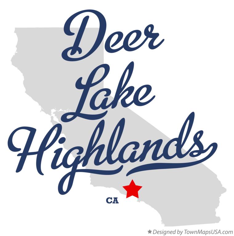 Map of Deer Lake Highlands California CA