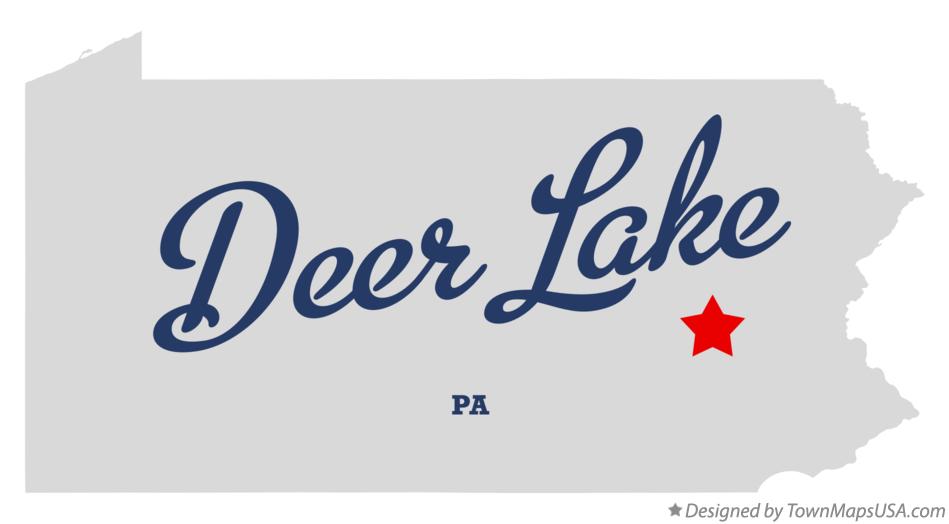 Map of Deer Lake Pennsylvania PA