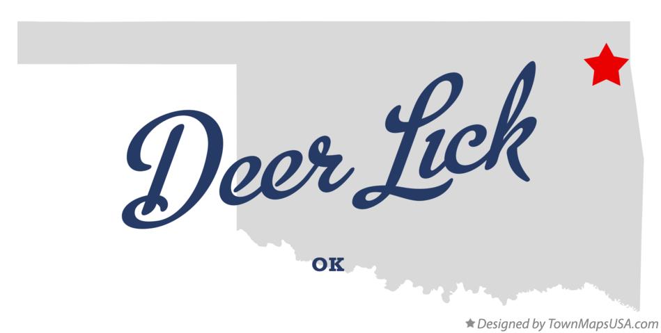 Map of Deer Lick Oklahoma OK
