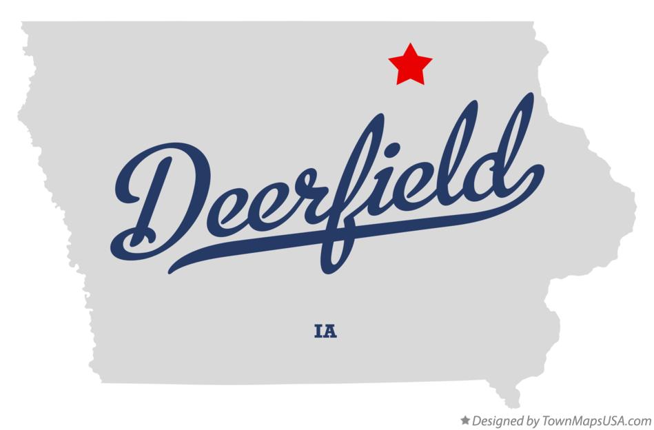 Map of Deerfield Iowa IA