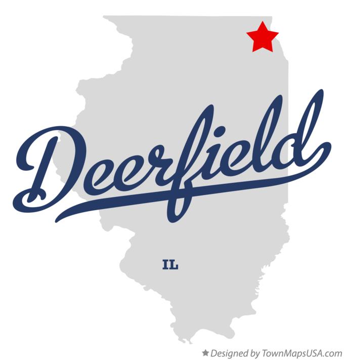 Map of Deerfield Illinois IL