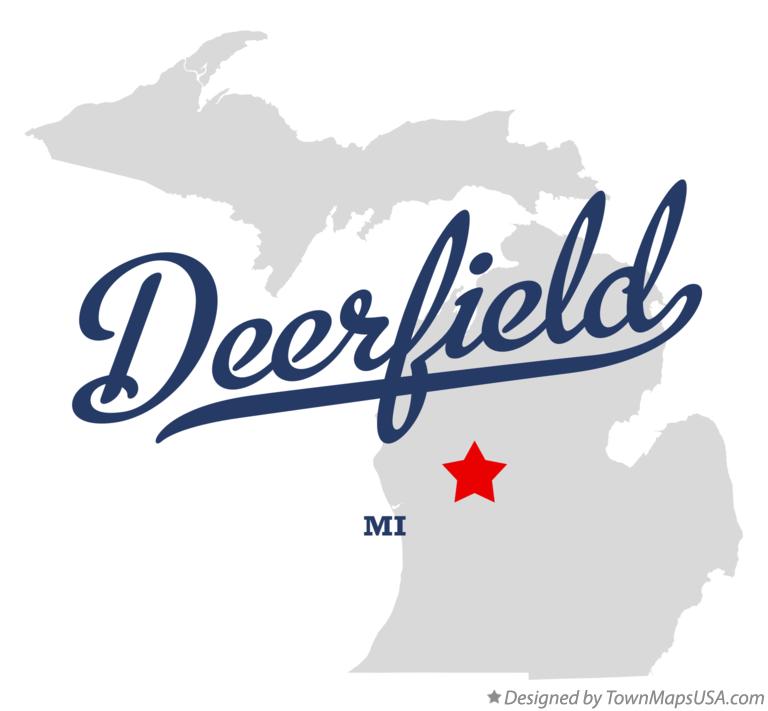 Map of Deerfield Michigan MI