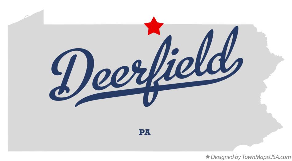Map of Deerfield Pennsylvania PA