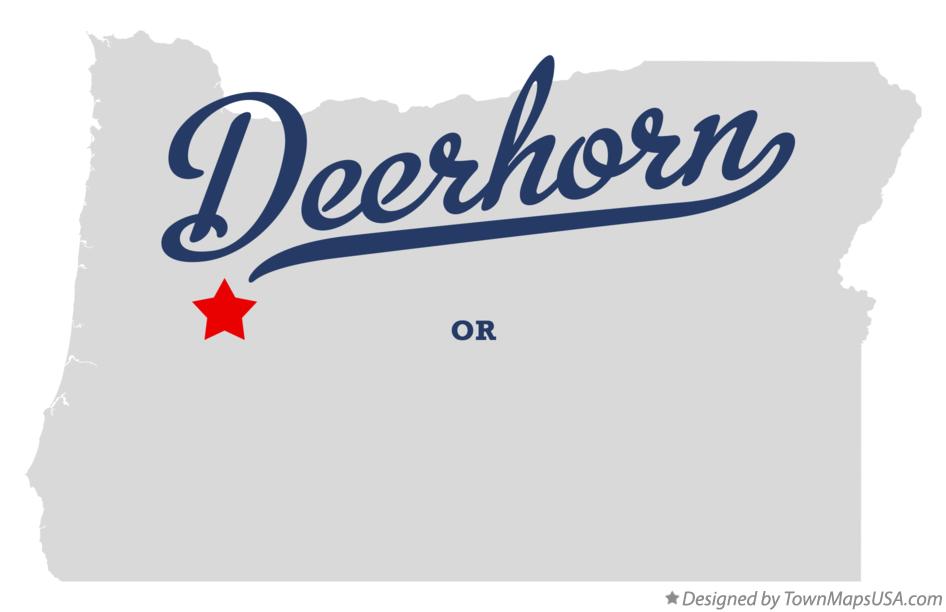 Map of Deerhorn Oregon OR