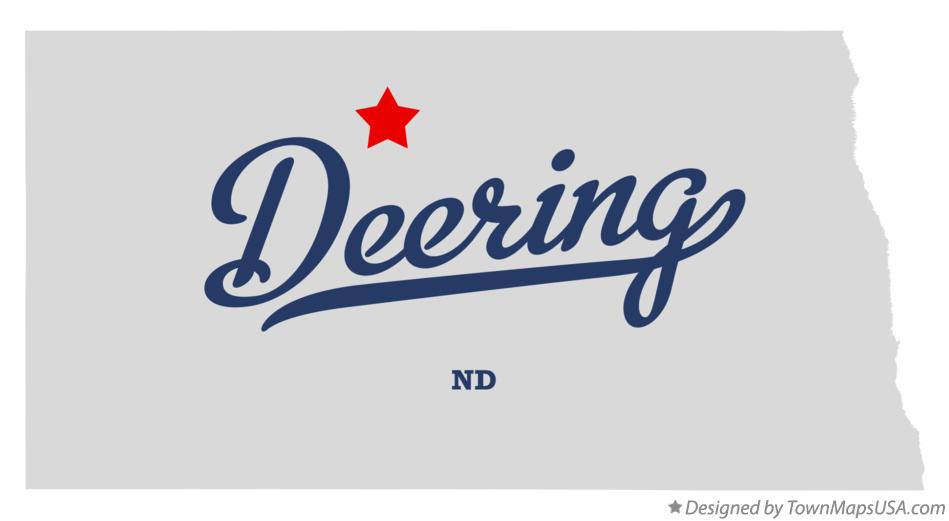 Map of Deering North Dakota ND