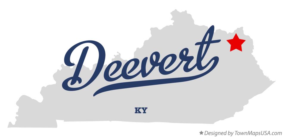 Map of Deevert Kentucky KY