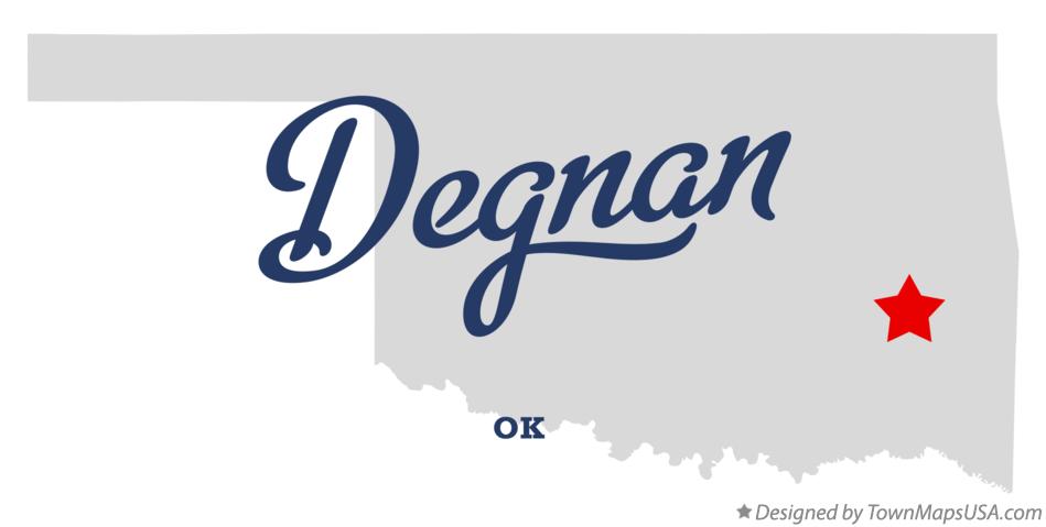 Map of Degnan Oklahoma OK