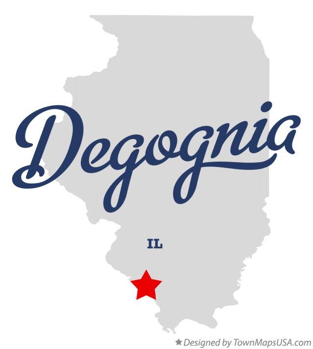 Map of Degognia Illinois IL