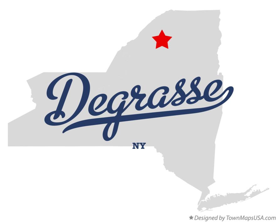 Map of Degrasse New York NY