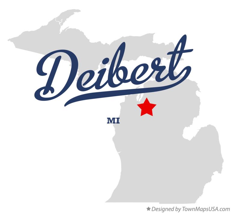 Map of Deibert Michigan MI