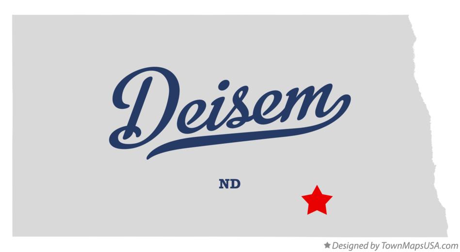 Map of Deisem North Dakota ND