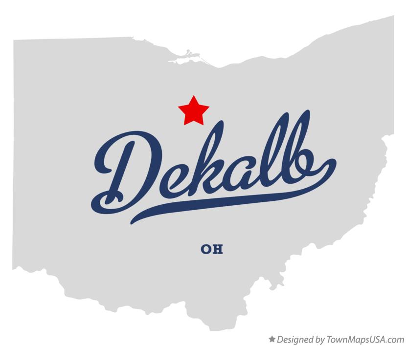Map of Dekalb Ohio OH
