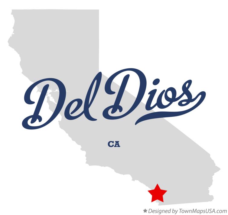 Map of Del Dios California CA