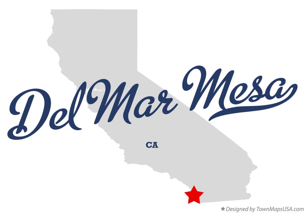 Map of Del Mar Mesa California CA