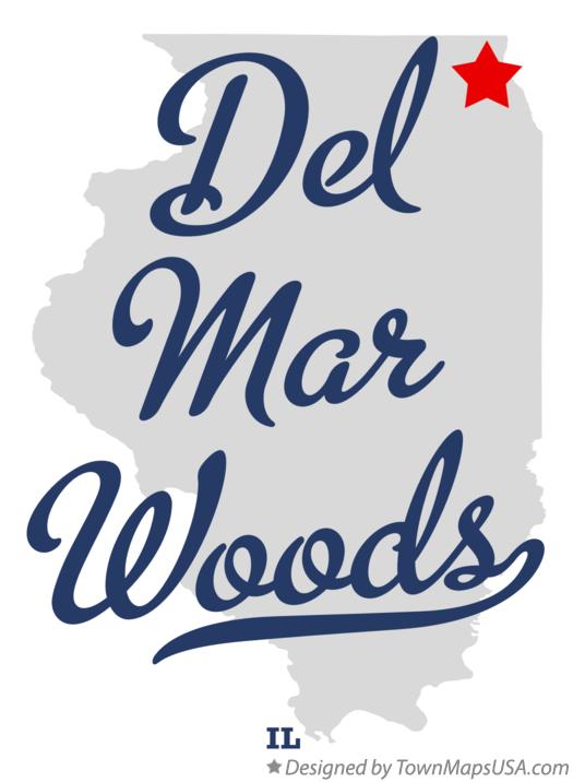Map of Del Mar Woods Illinois IL
