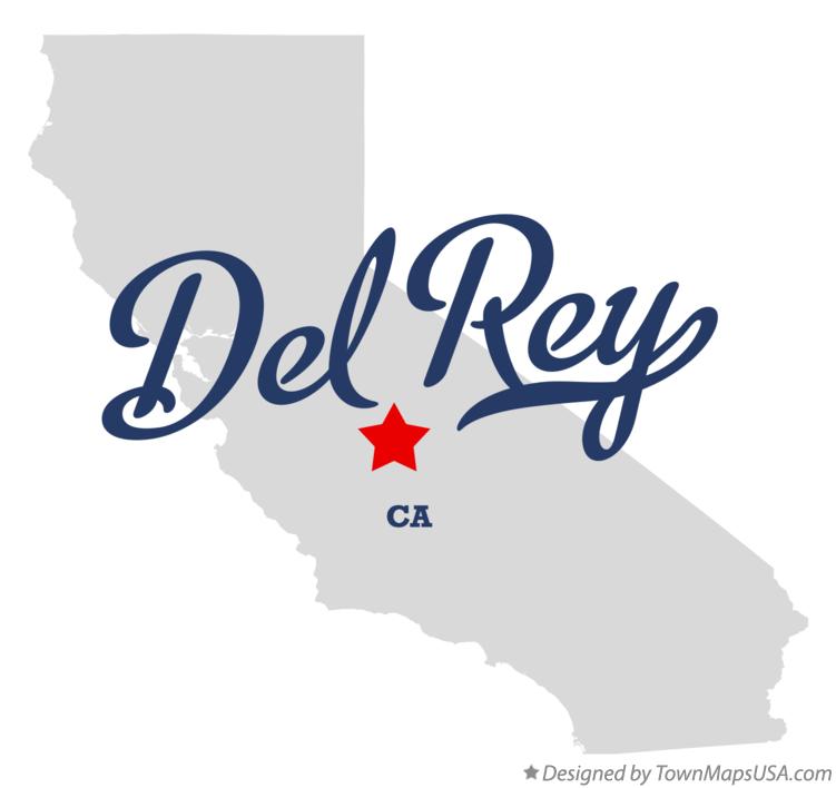 Map of Del Rey California CA