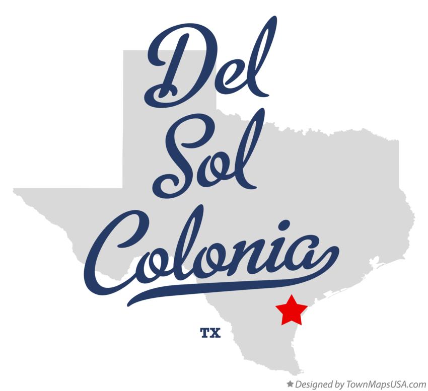 Map of Del Sol Colonia Texas TX