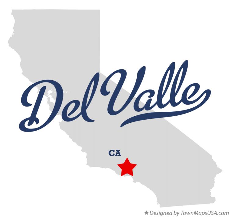 Map of Del Valle California CA