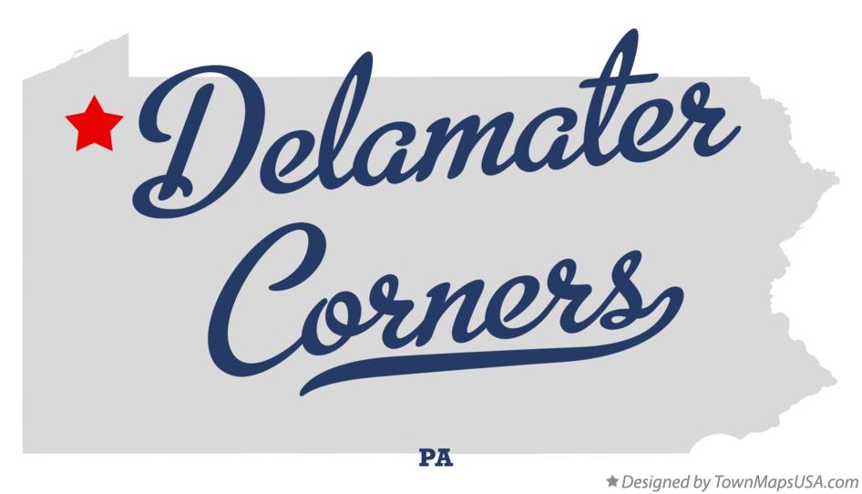 Map of Delamater Corners Pennsylvania PA