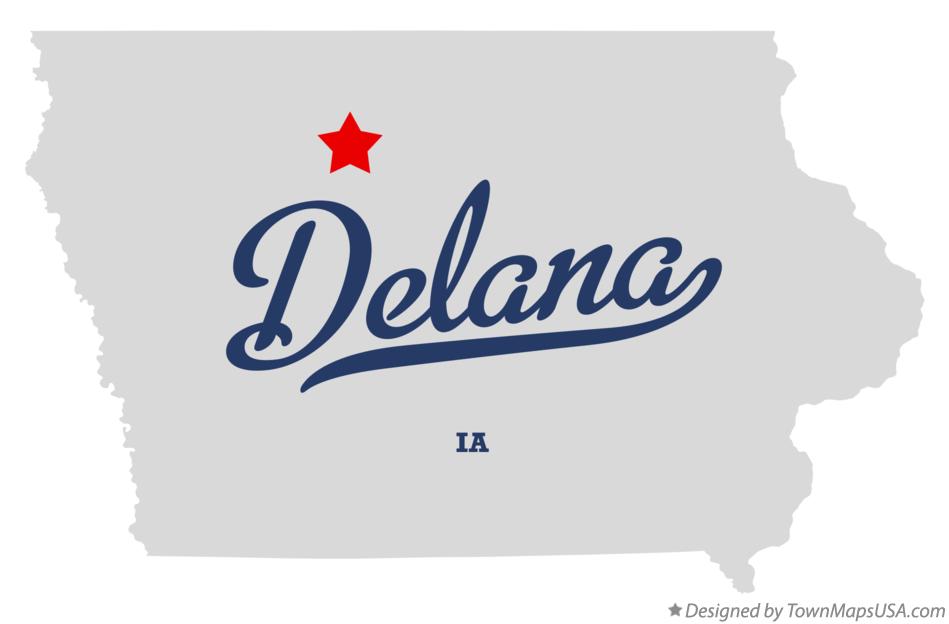 Map of Delana Iowa IA
