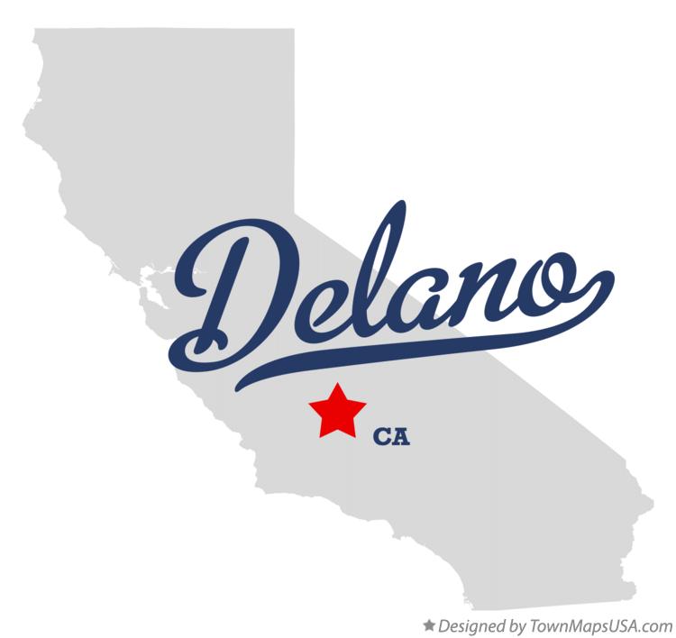 Map of Delano California CA