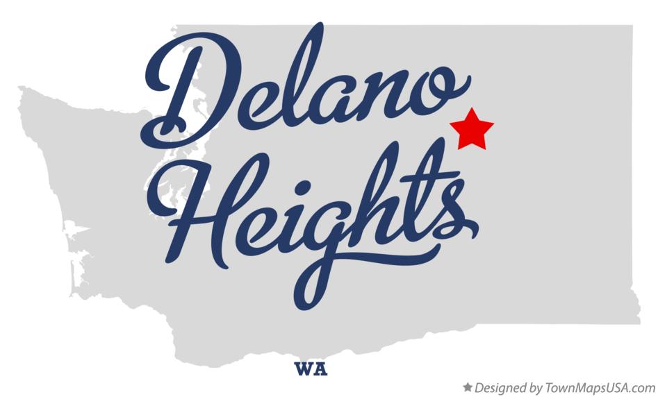 Map of Delano Heights Washington WA
