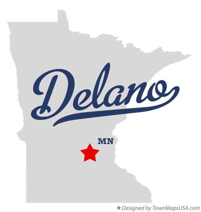 Map of Delano Minnesota MN
