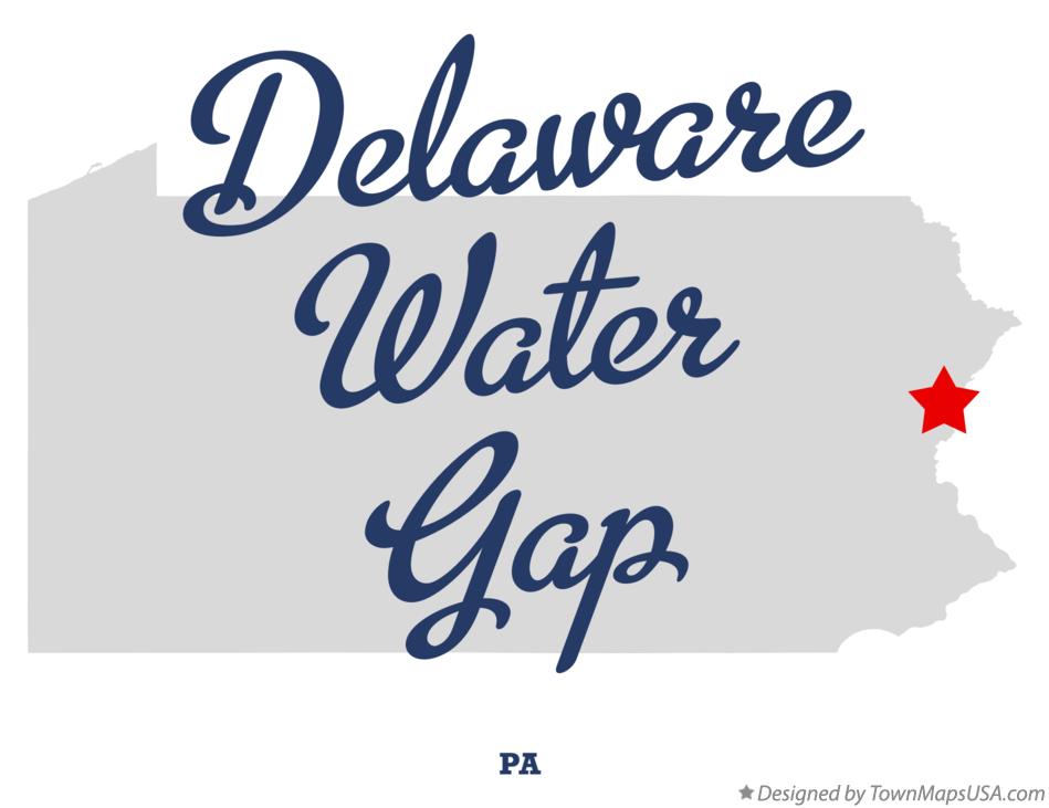 Map of Delaware Water Gap Pennsylvania PA