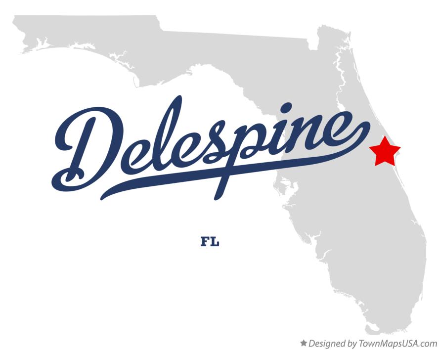 Map of Delespine Florida FL