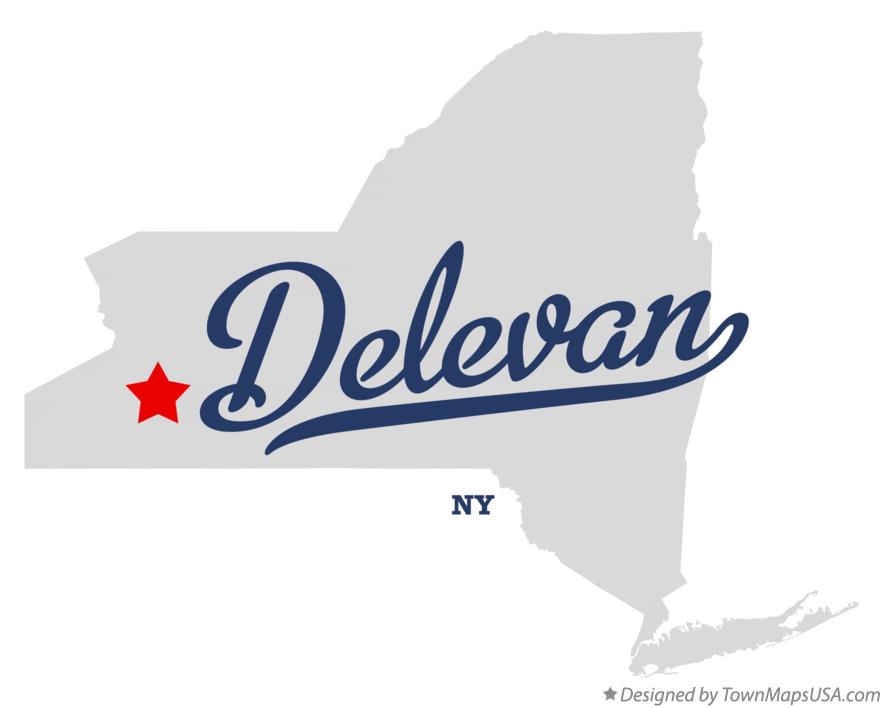 Map of Delevan New York NY