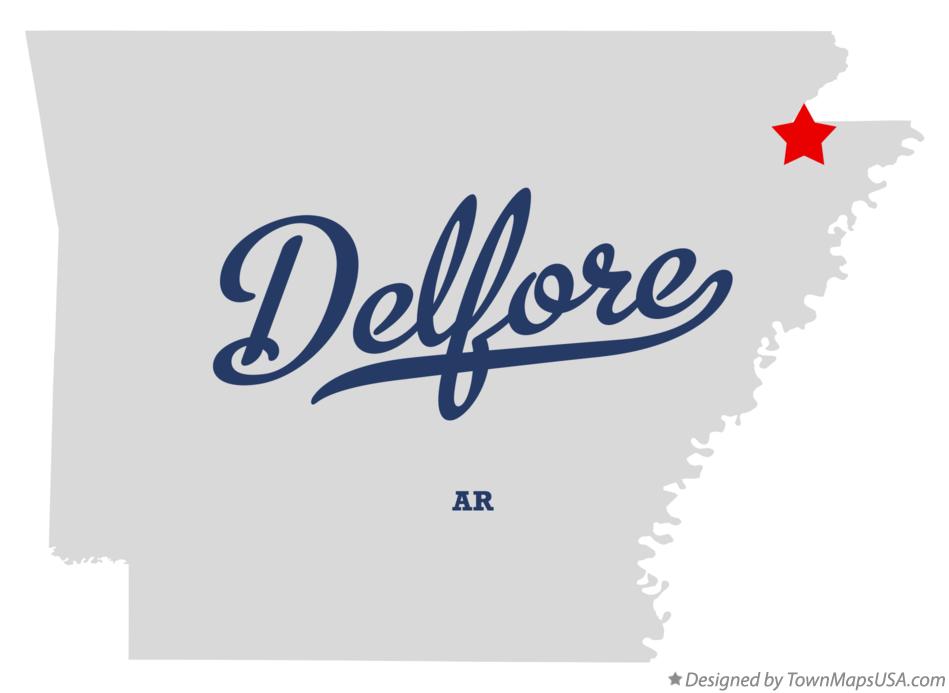 Map of Delfore Arkansas AR