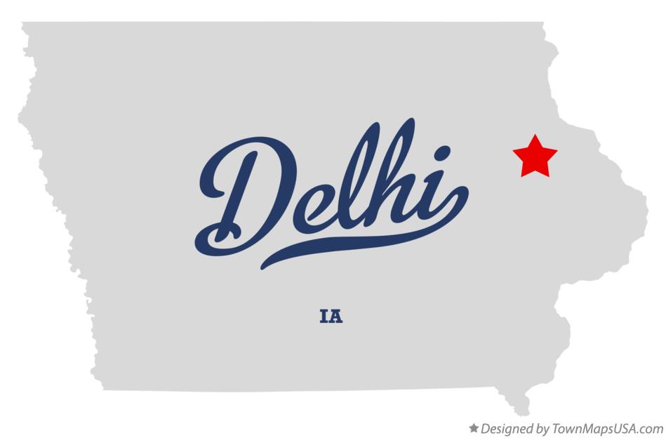 Map of Delhi Iowa IA
