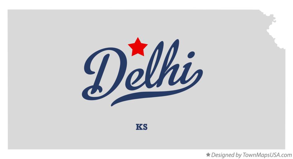 Map of Delhi Kansas KS