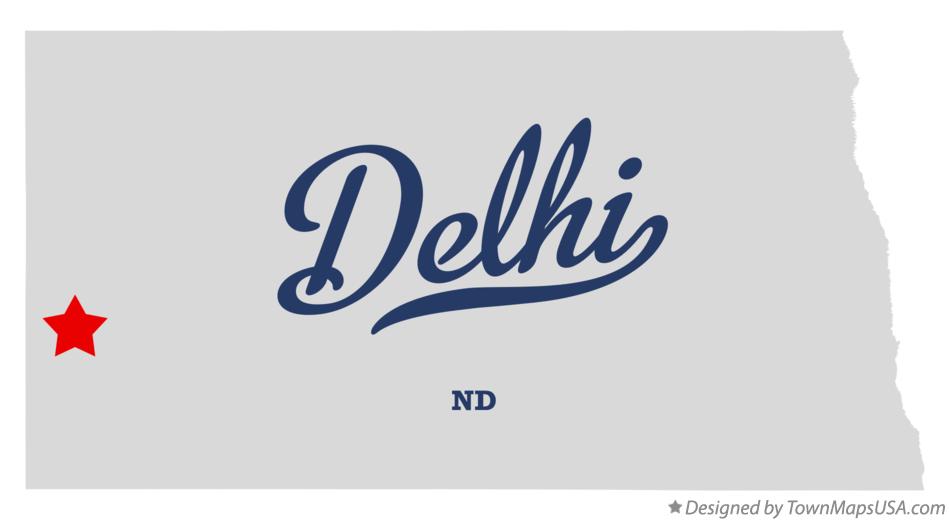 Map of Delhi North Dakota ND