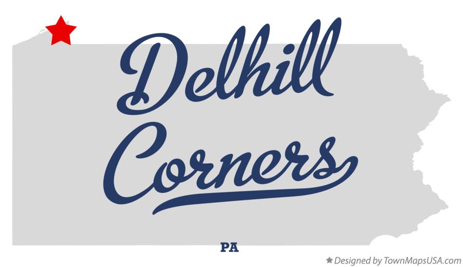 Map of Delhill Corners Pennsylvania PA