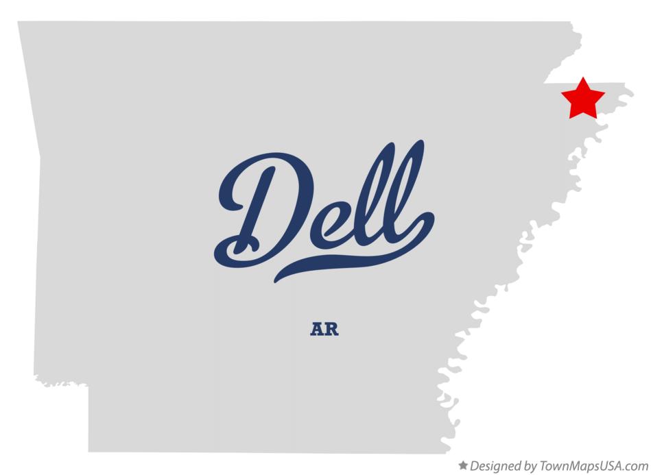 Map of Dell Arkansas AR