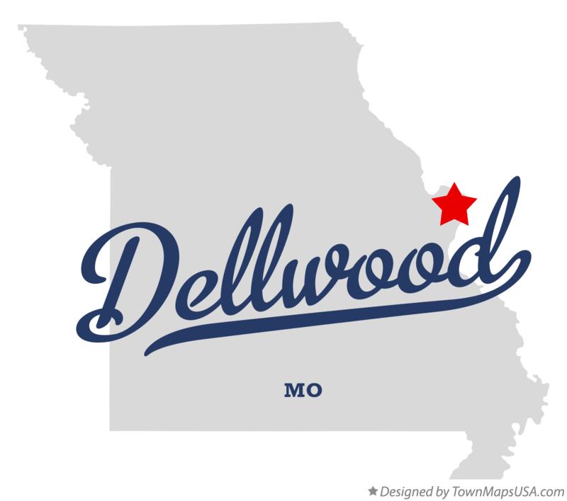 Map of Dellwood Missouri MO