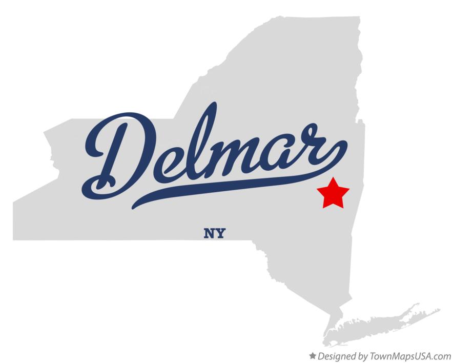 Map of Delmar New York NY