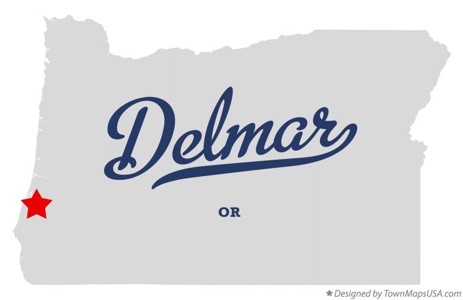 Map of Delmar Oregon OR