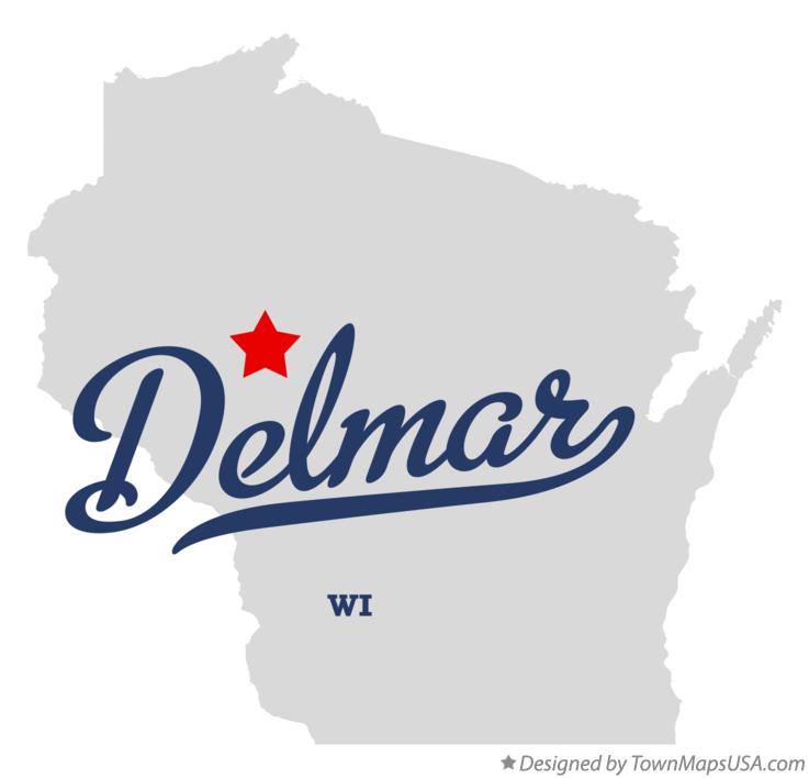 Map of Delmar Wisconsin WI