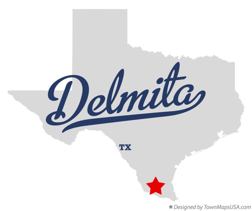 Map of Delmita Texas TX