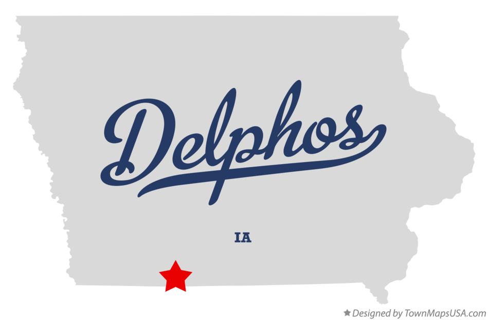 Map of Delphos Iowa IA