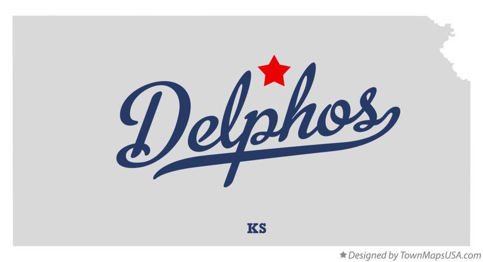 Map of Delphos Kansas KS