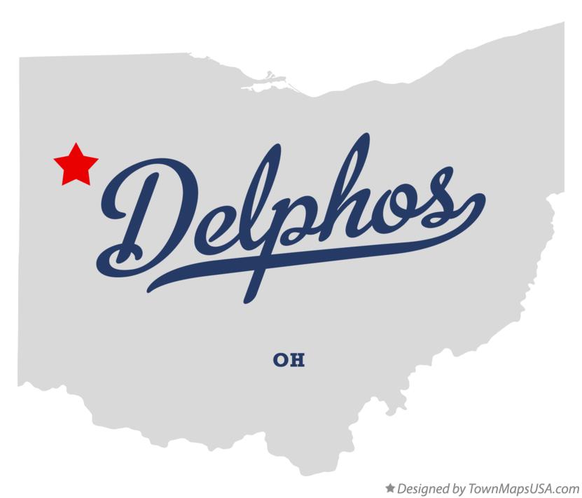 Map of Delphos Ohio OH