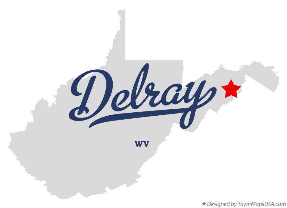 Map of Delray West Virginia WV