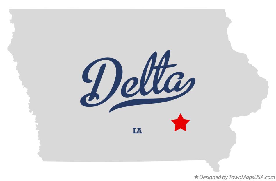 Map of Delta Iowa IA